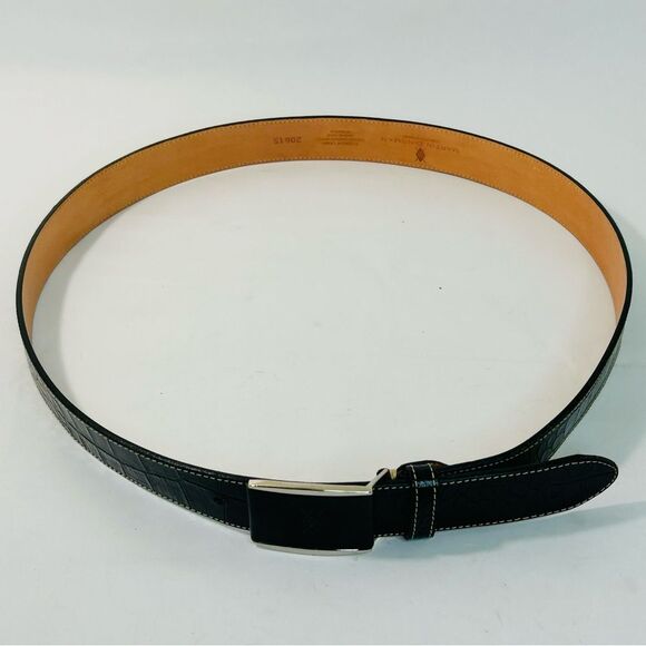 Martin Dingman Black Alligator Grain Belt with Saddle Leather Lining - Picture 4 of 14